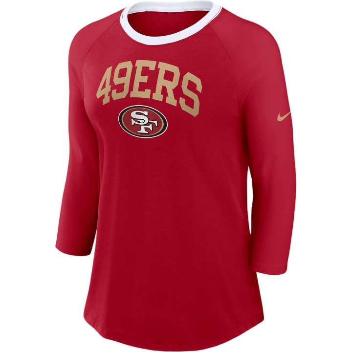 Nike Nike San Francisco 49ers Women's Nike Nfl 3/4-Sleeve T-Shirt
