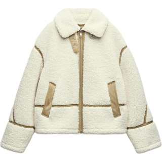 ZARA Jackets & Coats Women's Beige
