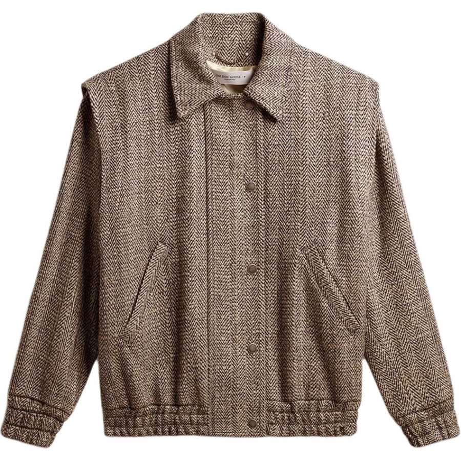 Golden Goose Deluxe Brand Herringbone Bomber Jacket