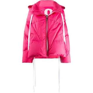 KHRISJOY Down Jackets Women's Pink Hooded Thickened Other
