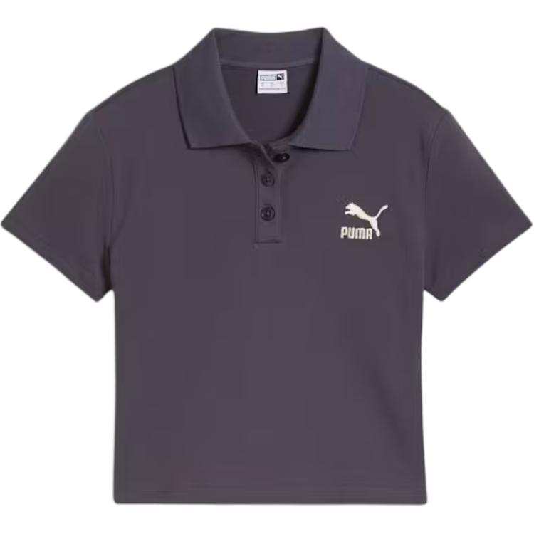 PUMA CLASSICS Polo Baby Tee Women's Polo Shirt Women's Black