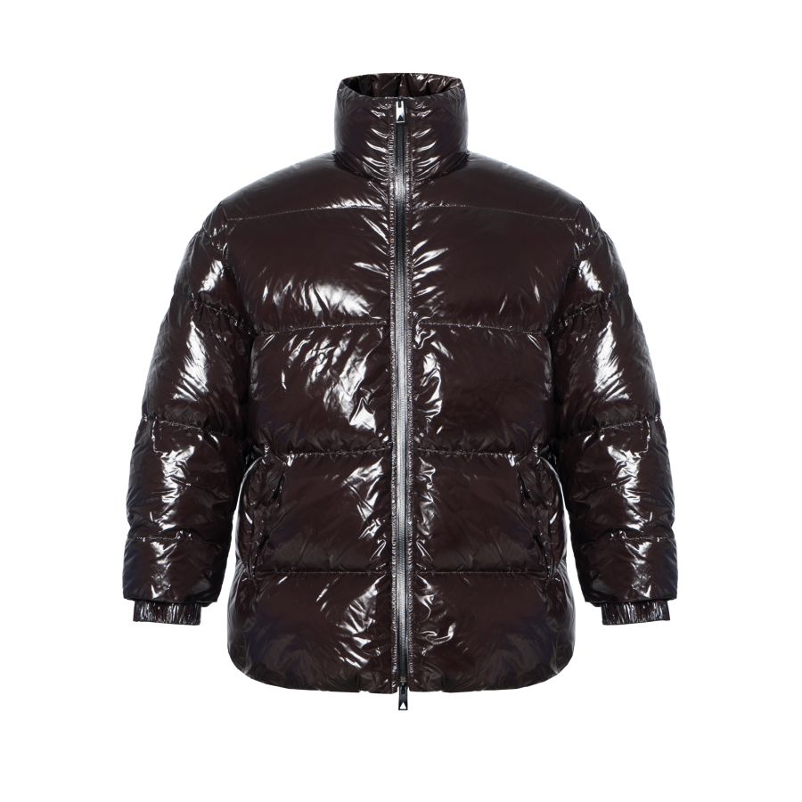 Bottega Veneta Down Jackets Women's Brown Hooded Moderate Other
