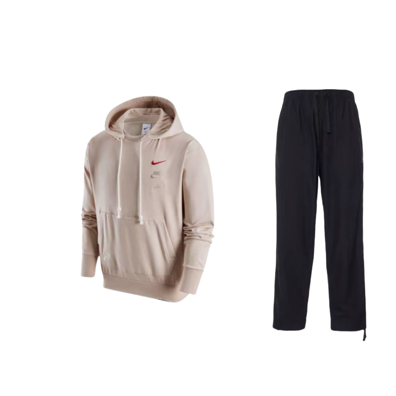Nike Nike CNY Logo Print Quick Dry Basketball Hooded Sweatshirt With Fleece Lining And Comfortable Loose Fit Pants