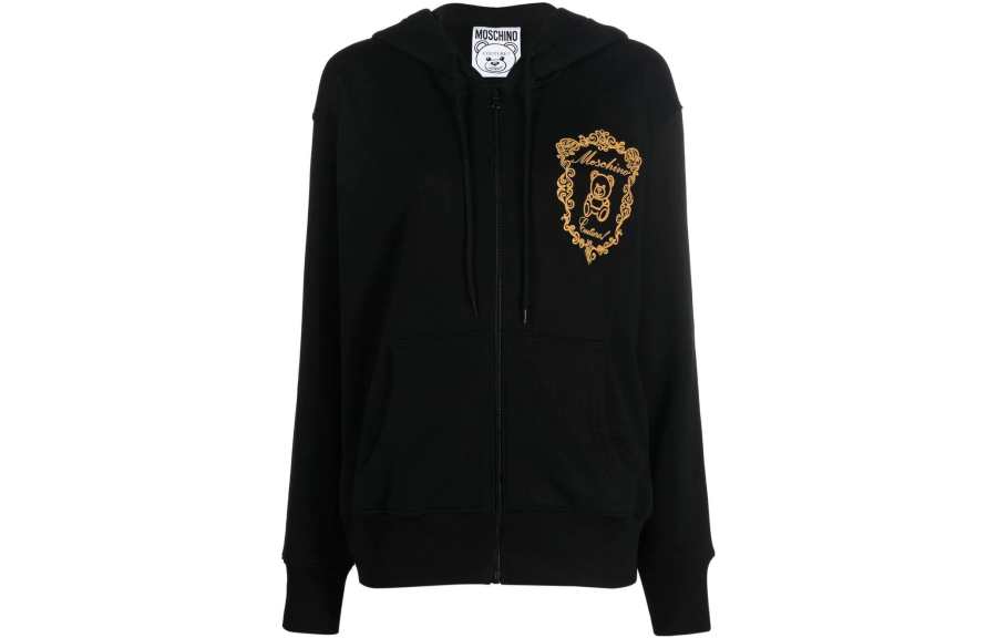 MOSCHINO Jackets Women's Black Hooded Moderate Other