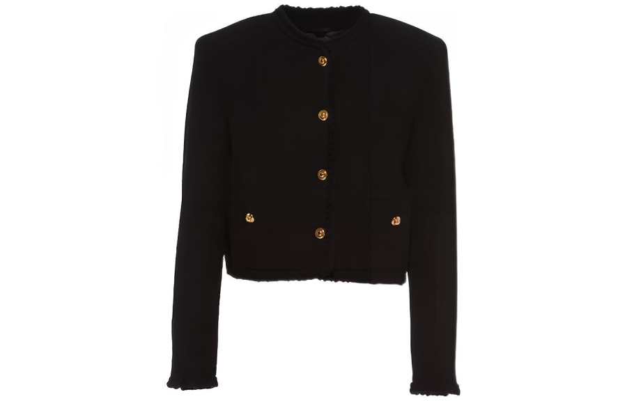 MIU MIU Jackets Women's Black Crew Neck Moderate