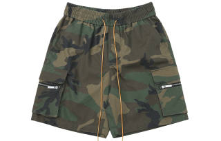 CHINISM Casual Shorts Unisex Green Camouflage