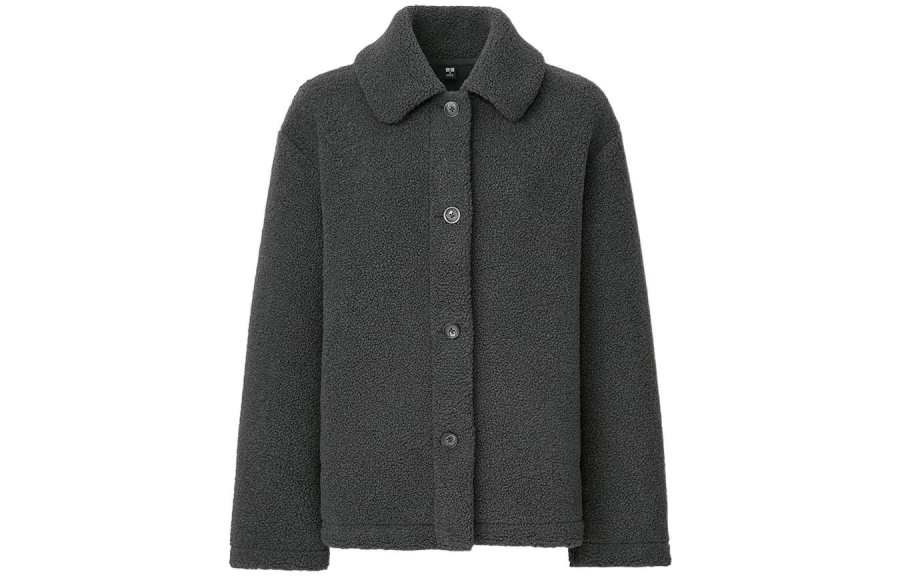 UNIQLO Jackets Women's Gray Lapel Moderate Other
