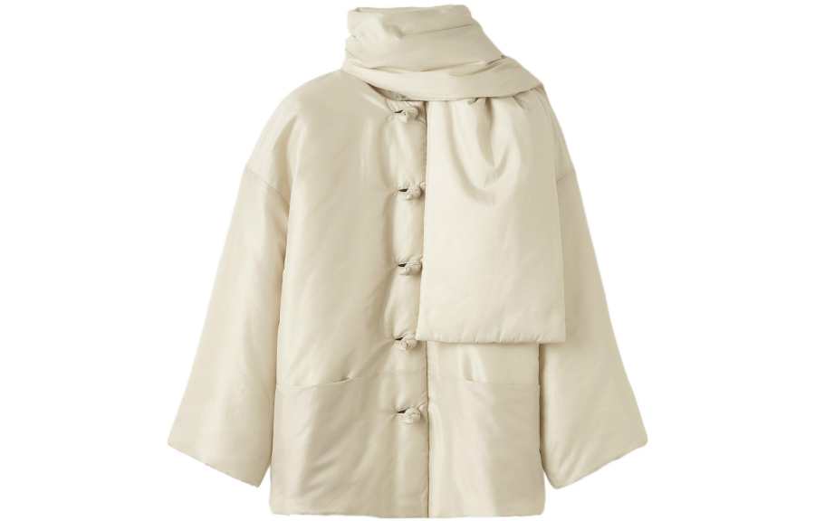 TOTEME Jackets Women's Ecru Turtleneck Moderate Other