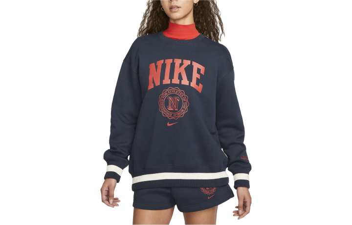 Nike Nike Sportswear Sweatshirts Women's Marine Blue Crew Neck Moderate Regular