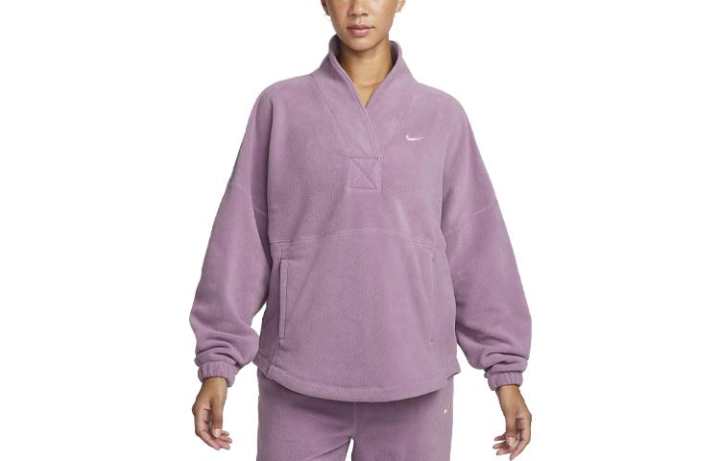 Nike Nike Therma FIT One Sweatshirts Women's Sky Purple Turtleneck Thickened Regular