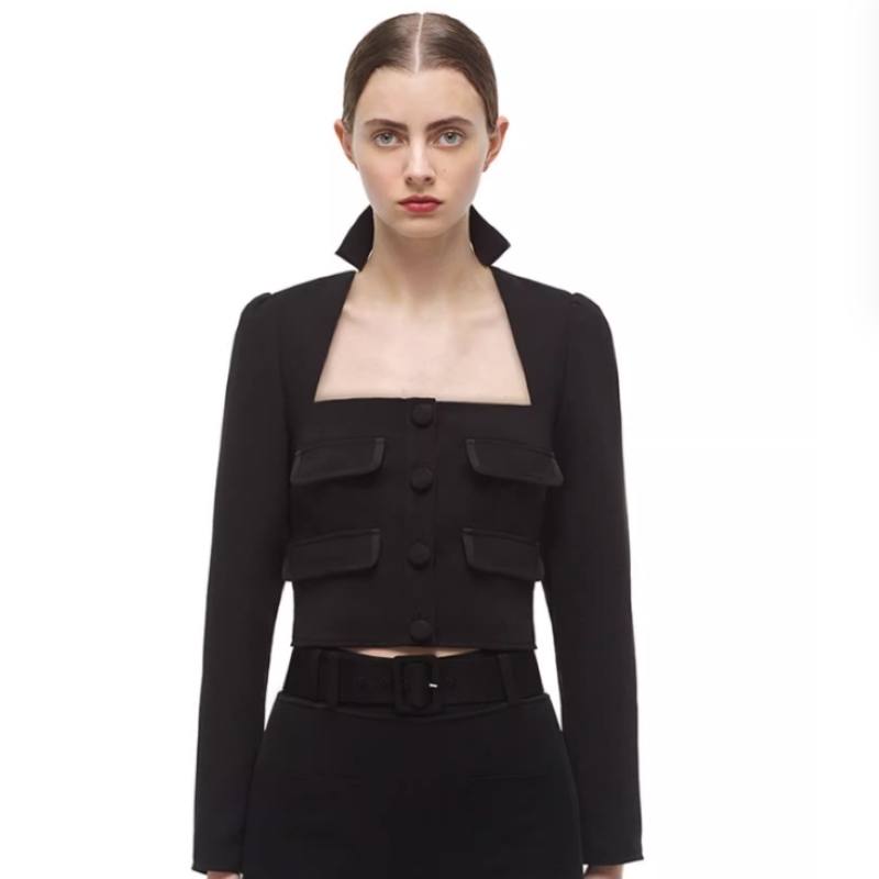 Self-portrait Self portrait Jacket Women's Black