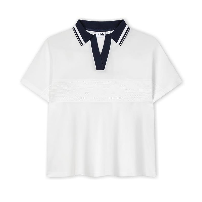 FILA Polo Shirts Women's Early Snow Polo Collar Moderate Straight Fit