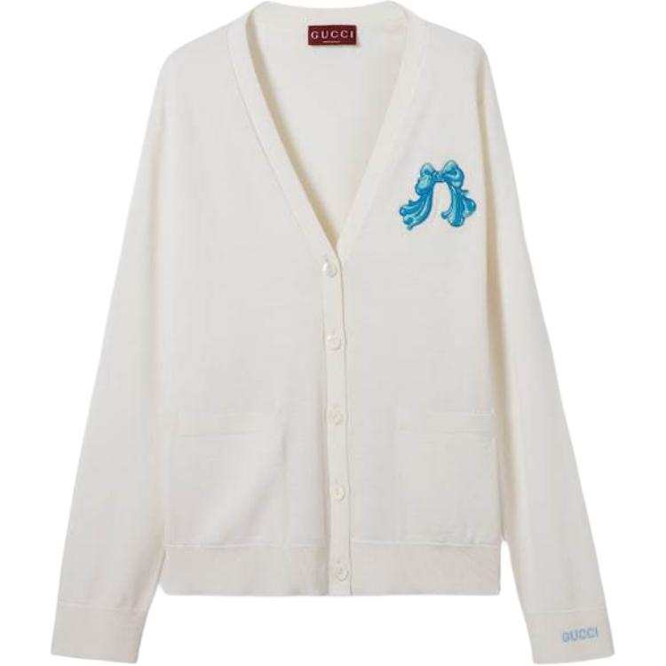 GUCCI GUCCI Extra Fine Wool Cardigan With Patch