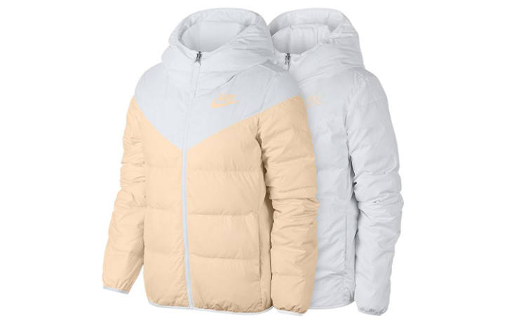 Nike Nike Down Jackets Women's Apricot Hooded Moderate Reversible