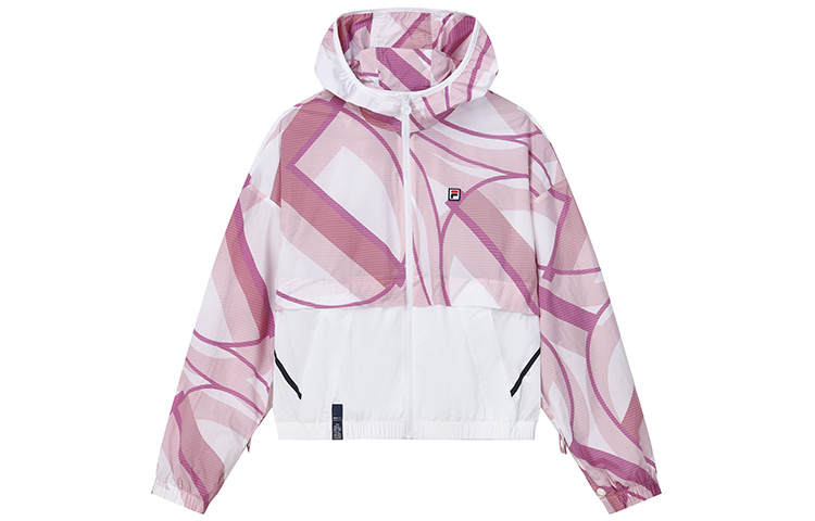 FILA Athletics Jackets Women's All Over Print Hooded Thin Hard Shell