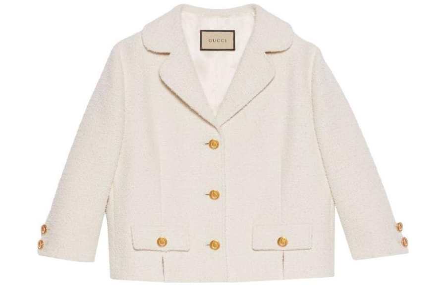 GUCCI 【Previous Season】fine-bouclé single-breasted jacket