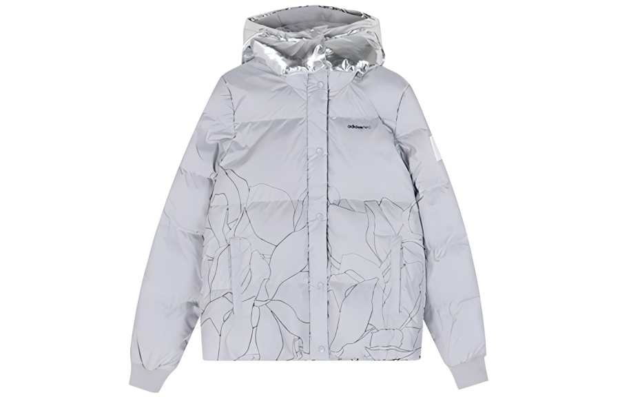Adidas Neo Down Jackets Women's Light Gray Detachable Hood Moderate Other