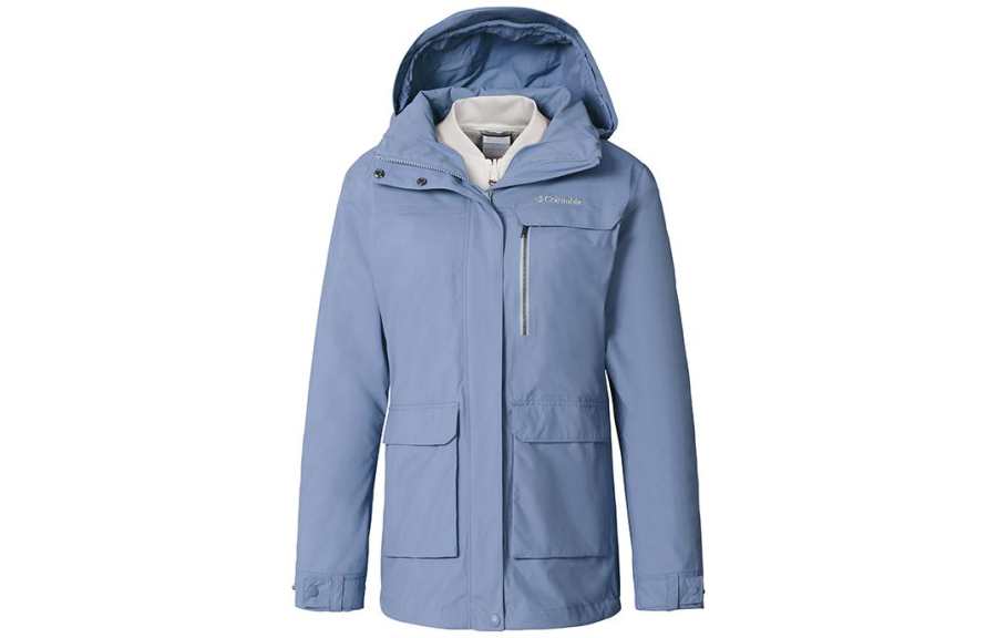 Columbia Jackets Women's Blue Hooded Moderate Other