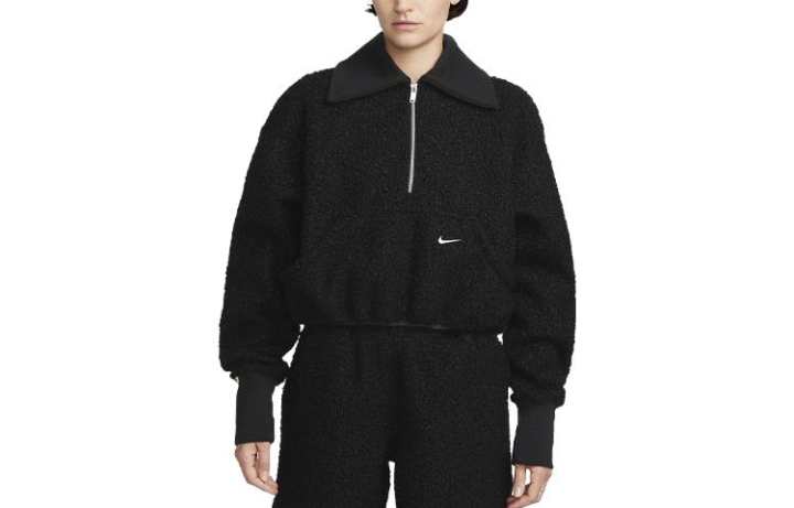 Nike Nike Sweatshirts Women's Black Peter Pan Collar Moderate Regular