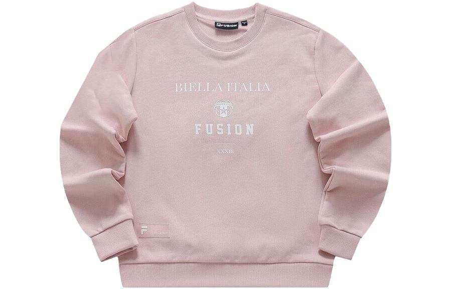 FILA FUSION UNIFORM Crew Neck Comfortable Casual Letter Fleece Lined Thermal Long Sleeved Sweatshirt Women's