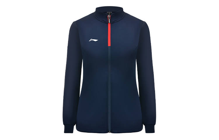 Li-Ning Li Ning Sweatshirts Women's Ink Blue Stand Collar Moderate Cardigan