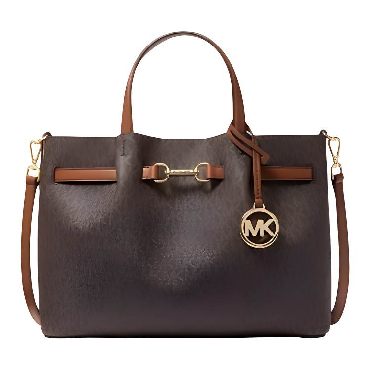 MICHAEL KORS Cow Leather Handbag Medium Women's Dark Brown