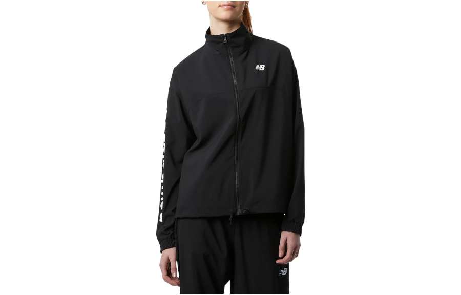 New Balance New Balance Jackets Women's Black Stand Collar Moderate Straight Fit