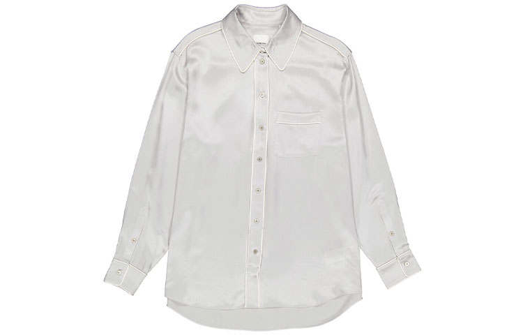 Burberry Shirts Women's White Lapel Moderate Shirt