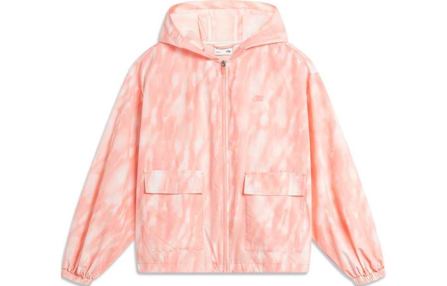 Li-Ning Li Ning Sun Protection Clothing Women's Camellia Pink All Over Print