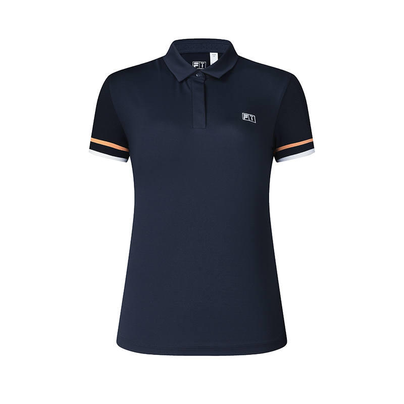 FILA Polo Shirts Women's Tide Blue Polo Collar Moderate Straight Fit