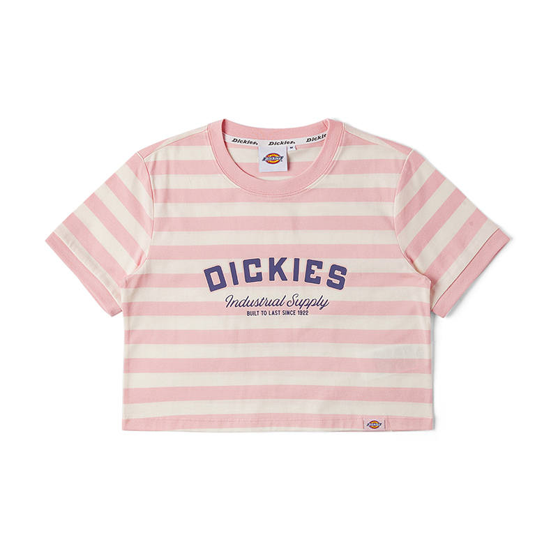 Dickies Drop Shoulder Sleeve Short Sleeved T Shirts, Lotus Pink DK0A87H6B80 Women's
