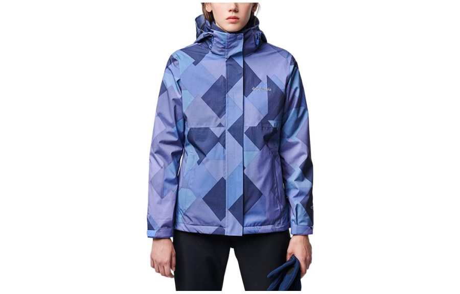 Columbia Jackets Women's Blue Hooded Moderate Other