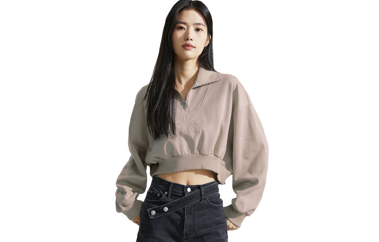 CALVIN KLEIN Sweatshirt Women's Milk Coffee