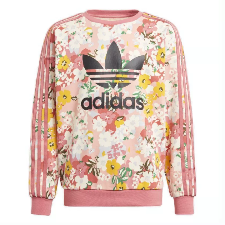 Adidas Adidas Sweatshirts Women's Pink Crew Neck Moderate Regular