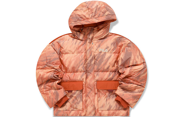 FILA FUSION Down Jacket Women's Umbrella Bird Orange Red