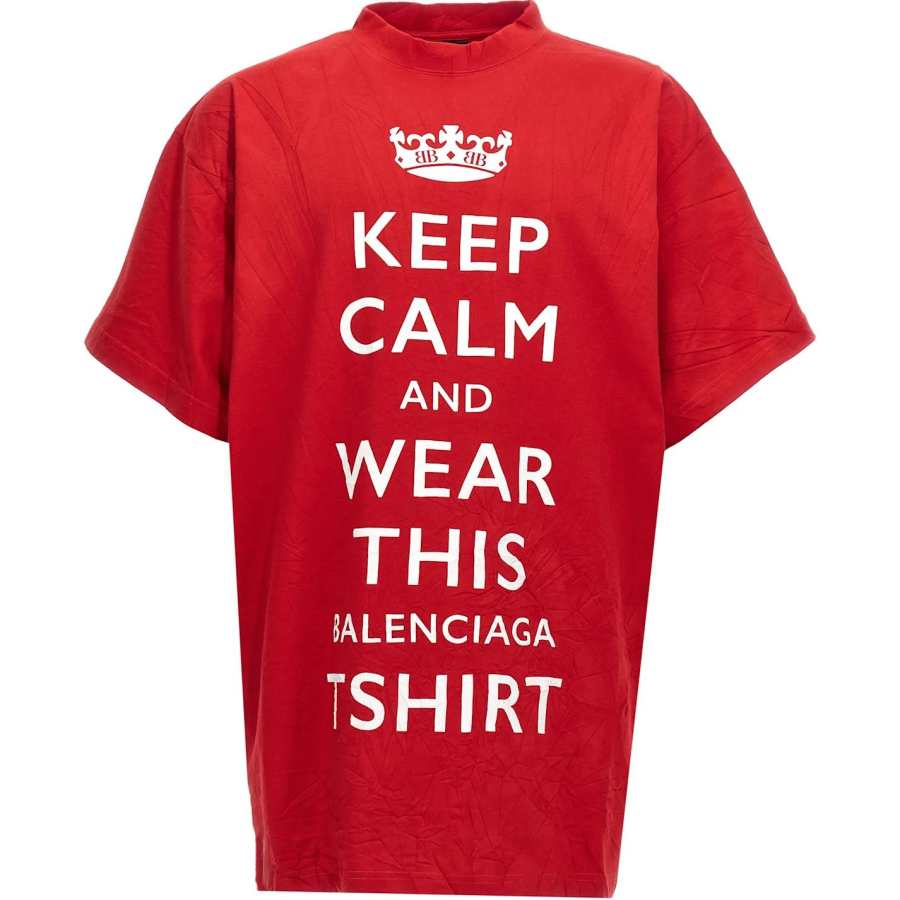 Balenciaga Logo Printed Crewneck T Shirt