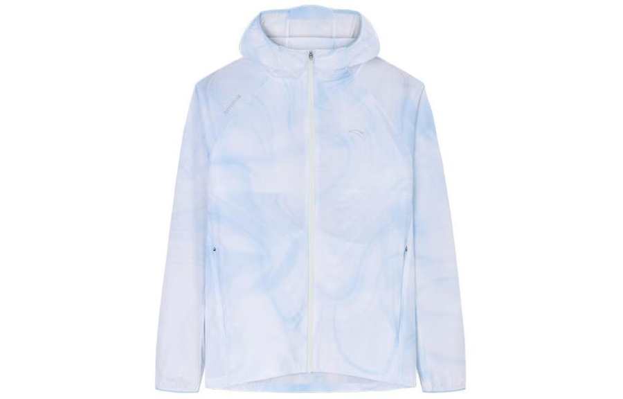 Anta Running Collection Jackets & Coats Women's Aqua Cloud Blue/All Over Print