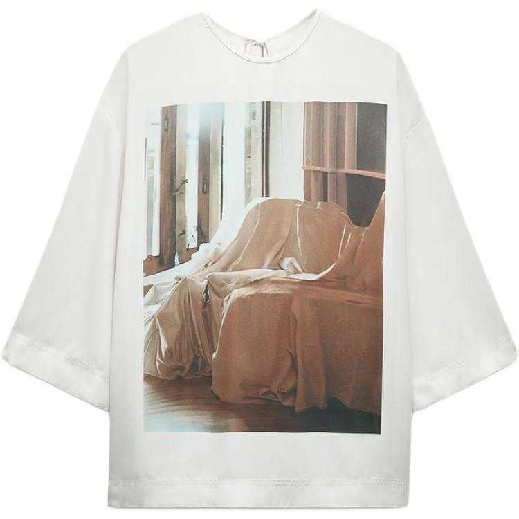 ZARA ZW Shirt Women's Raw White