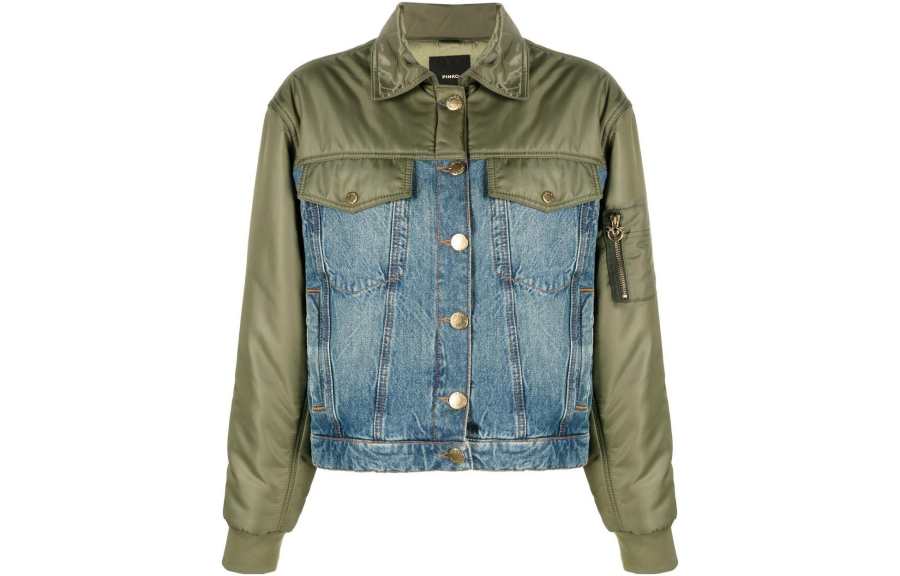 PINKO Jackets Women's Army Green Square Collar Moderate Other