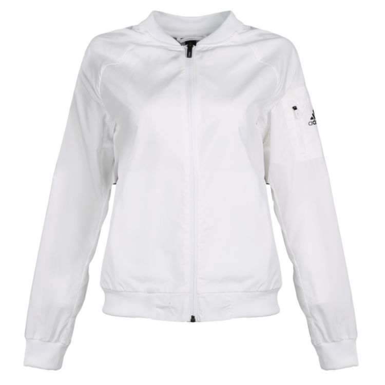 Adidas Adidas Jackets Women's White Baseball Collar Moderate Other