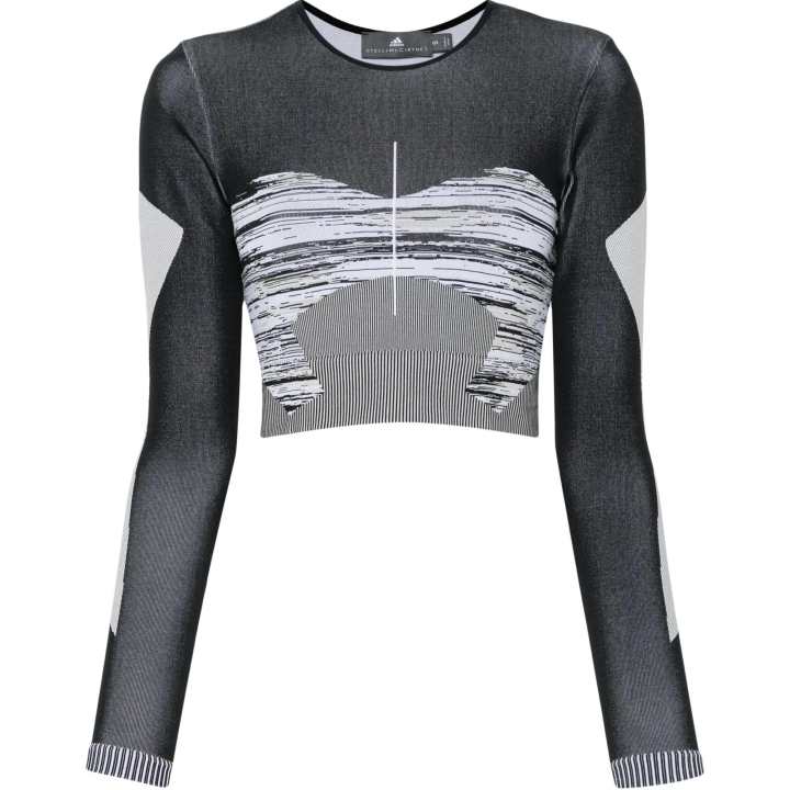 Adidas Adidas Graphic-print Cropped Yoga Top