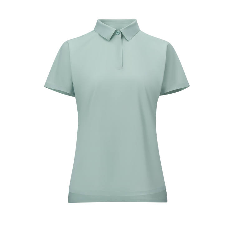 DESCENTE Dualis Polo Shirts Women's Crew Neck Moderate Straight Fit