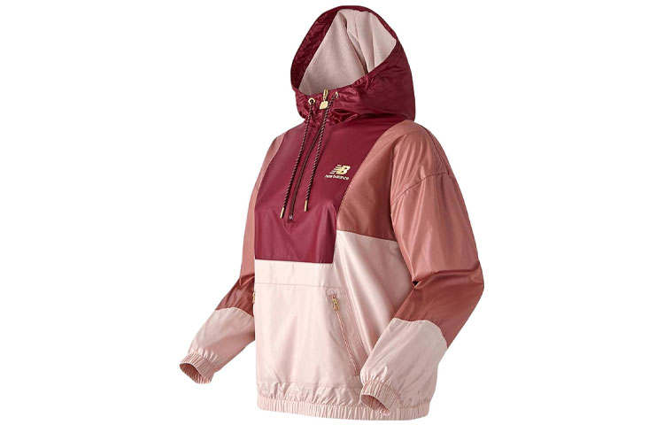New Balance New Balance Jackets Women's Maroon Hooded Moderate Straight Fit