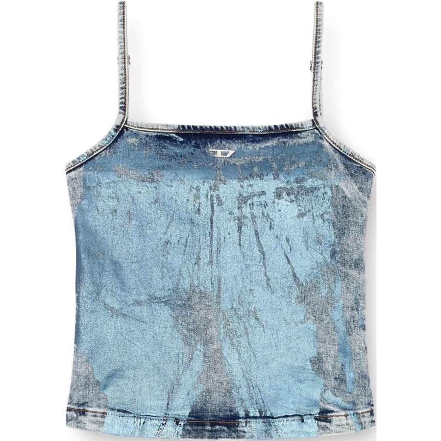DIESEL DIESEL De Ila S Metallic Effect Cropped Top