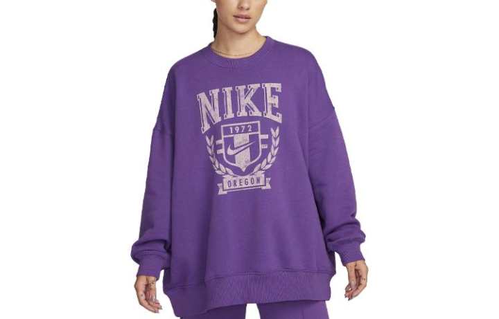 Nike Nike Sweatshirts Women's Purple Crew Neck Moderate Regular