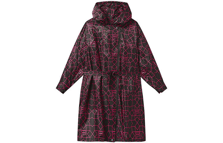 FILA Jackets Women's Rose Red Sketch Hooded Moderate Other