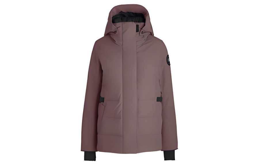 Canada Goose Black Mark Down Jackets Women's Twilight Pink Hooded Moderate Parka Down Jacket