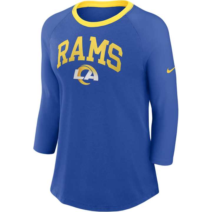 Nike Nike Los Angeles Rams Women's Nike Nfl 3/4-Sleeve T-Shirt