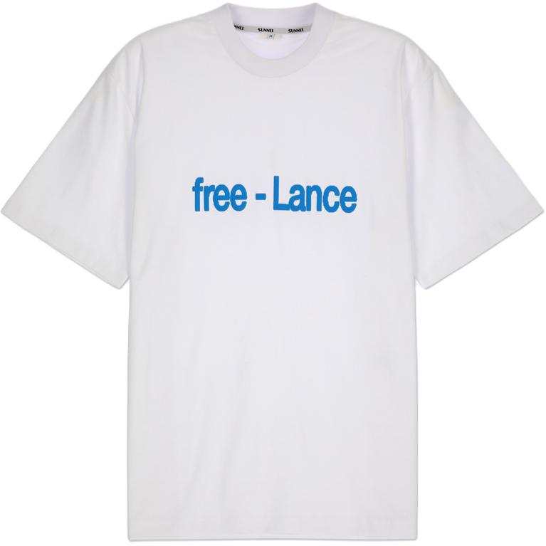 Sunnei T Shirts Women's White Crew Neck Moderate Straight Fit