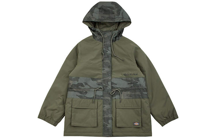 Dickies Jackets Women's Army Green Hooded Thickened Workwear